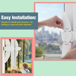 Safe-O-Kid- Butterfly Shaped Sliding Door/Window Lock (Pack of 2) - Baby Safety