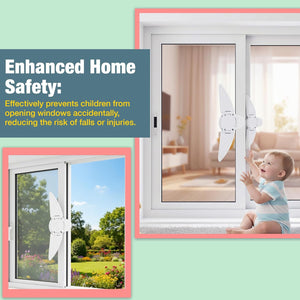 Safe-O-Kid- Butterfly Shaped Sliding Door/Window Lock (Pack of 4) - Baby Safety