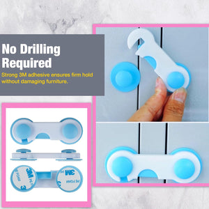 Safe-O-Kid- Cabinet Lock for Child Safety- Blue (Pack of 1) - Cabinet Locks