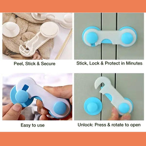 Safe-O-Kid- Cabinet Lock for Child Safety- Blue (Pack of 1) - Cabinet Locks