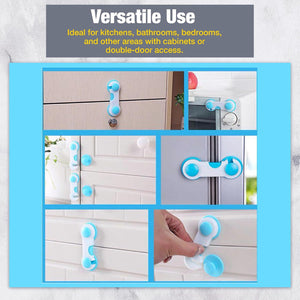 Safe-O-Kid- Cabinet Lock for Child Safety- Blue (Pack of 1) - Cabinet Locks