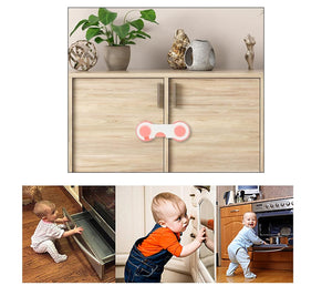 Safe-O-Kid- Cabinet Lock for Child Safety- Pink (Pack of 2) - Cabinet Locks