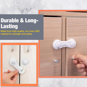 Safe-O-Kid Cabinet Safety Locks Pack of 12 White - Cabinet Locks