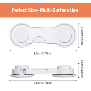Safe-O-Kid Cabinet Safety Locks Pack of 12 White - Cabinet Locks