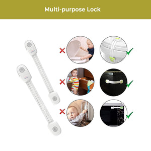 Safe-O-Kid- Cabinet/Drawer Lock- Grey - Cabinet Locks