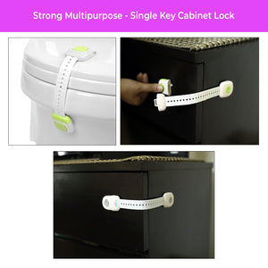 Safe-O-Kid- Cabinet/Drawer Lock- Grey - Cabinet Locks