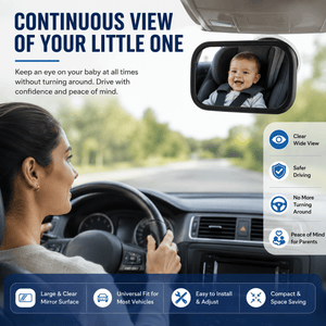 Safe-O-Kid Car Rear View Mirrors Pack of 2 - Baby Car safety seat Accessories