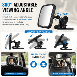 Safe-O-Kid Car Rear View Mirrors Pack of 2 - Baby Car safety seat Accessories