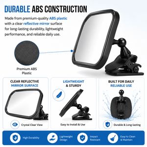 Safe-O-Kid Car Rear View Mirrors Pack of 2 - Baby Car safety seat Accessories