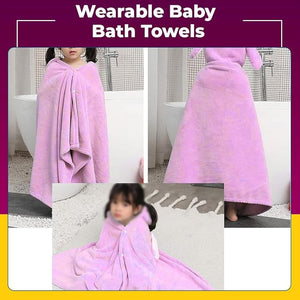 Safe - O - Kid Cartoon Hooded Bath Towel for Babies & Kids (0–6 Years) – Pink - Kids Hooded Towel