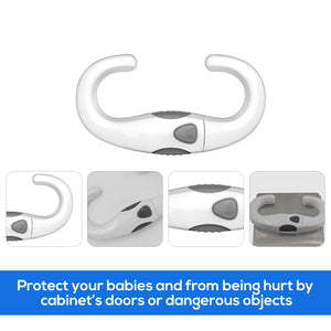 Safe-O-Kid Child Safety Cabinet Locks 2 Pcs - White - Cabinet Locks