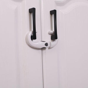 Safe-O-Kid Child Safety Cabinet Locks 2 Pcs - White - Cabinet Locks