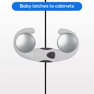 Safe-O-Kid Child Safety Cabinet Locks 2 Pcs - White - Cabinet Locks