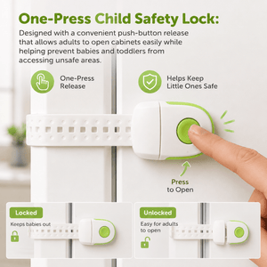Safe-O-Kid Child Safety Locks Pack of 4 - Cabinet Locks