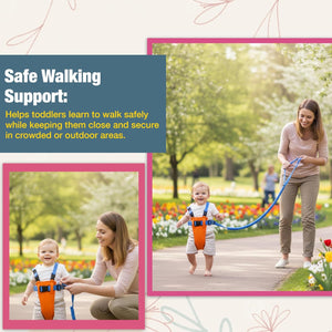 Safe - O - Kid - Child Walking Harness Safety Belt - (Orange & Blue) - Baby Safety