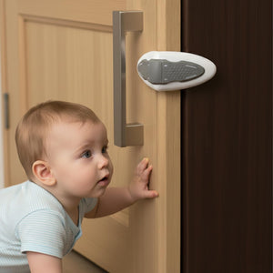 Safe-O-Kid, Durable, Elegant 100% Kid Safe Drawer Lock for Kids, Grey, Pack of 8 - Cabinet Locks
