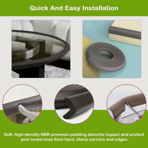 Safe-O-Kid Edge Guard & Corner Guard Set - Soft Corner Guard