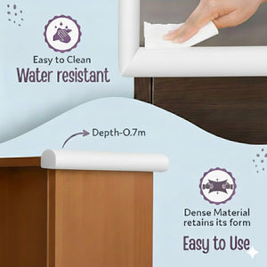 Safe-O-Kid, Edge Guards 5Meter with 3M Adhesive- White (Set of 1) - Soft Corner Guard