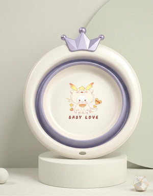 Safe-O-Kid Foldable Baby Bath Basin Purple - Bathing Essentials