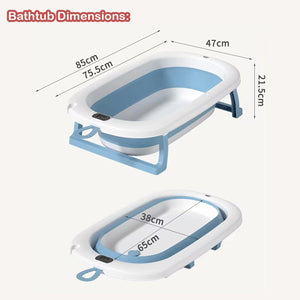 Safe-O-Kid Foldable Baby Bath Tub Blue - Baby Bathing