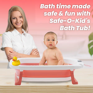 Safe-O-Kid Foldable Baby Bath Tub Blue - Baby Bathing