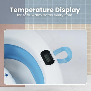 Safe-O-Kid Foldable Baby Bath Tub Blue - Baby Bathing