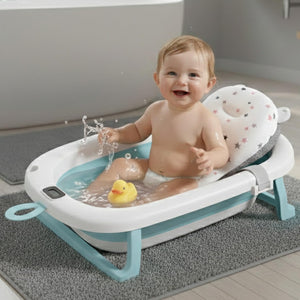 Safe-O-Kid Foldable Baby Bath Tub Blue - Baby Bathing