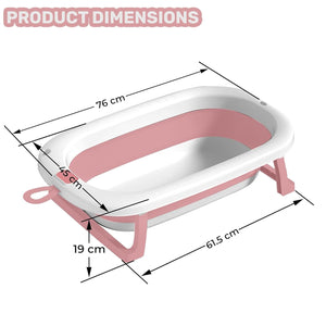 Safe-O-Kid Foldable Baby Bath Tub Pink | The Mom Store - Baby Bath Tub