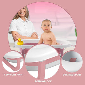 Safe-O-Kid Foldable Baby Bath Tub Pink | The Mom Store - Baby Bath Tub