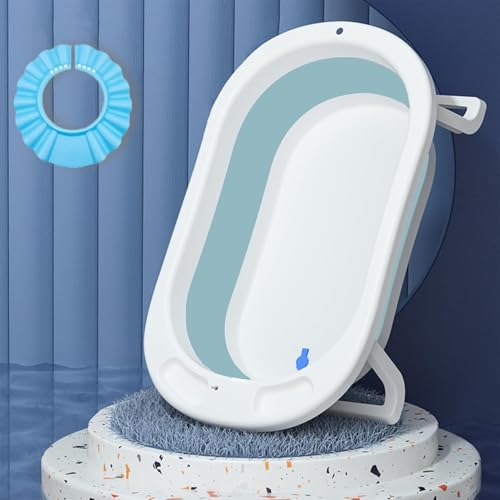 Safe - O - Kid, Foldable Baby Bath tub with hair washing cap - Blue - SOK9BAF002