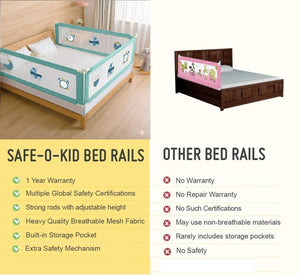 Safe-O-Kid Foldable Bed Rail Guard Green 5FT | The Mom Store - Bed Rails