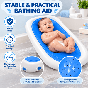 Safe-O-Kid Folding Baby Bather for Newborns 0-6 Months Blue - Baby Bather