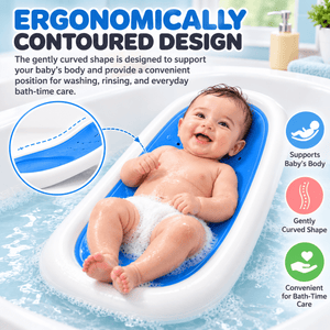 Safe-O-Kid Folding Baby Bather for Newborns 0-6 Months Blue - Baby Bather