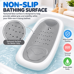 Safe-O-Kid Folding Baby Bather for Newborns 0-6 Months Grey - Baby Bather