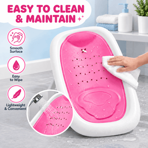 Safe-O-Kid Folding Baby Bather for Newborns 0-6 Months Pink - Baby Bather
