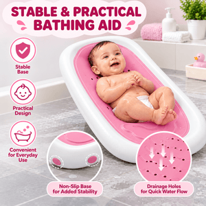 Safe-O-Kid Folding Baby Bather for Newborns 0-6 Months Pink - Baby Bather