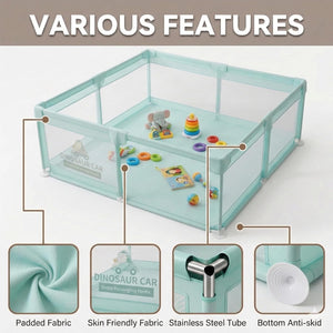 Safe-O-Kid Green Baby Playpen 120x180 cm - Activity
