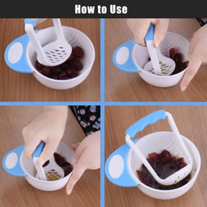 Safe-O-Kid Grinding Feeding Bowl Blue | The Mom Store - Feeding Bowl