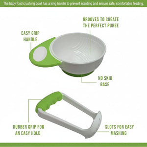 Safe-O-Kid Grinding Feeding Bowl Green | The Mom Store - Feeding Bowl