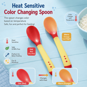 Safe-O-Kid Heat Sensitive Feeding Spoon Set - Baby Feeding Gear