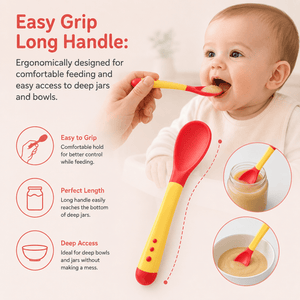 Safe-O-Kid Heat Sensitive Feeding Spoon Set - Baby Feeding Gear