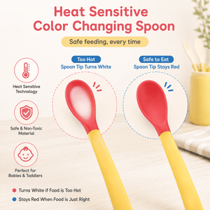 Safe-O-Kid Heat Sensitive Feeding Spoon Set - Baby Feeding Gear