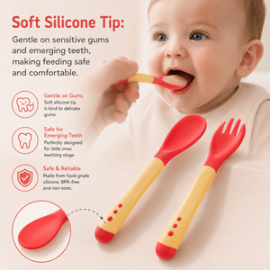 Safe-O-Kid Heat Sensitive Feeding Spoon Set - Baby Feeding Gear