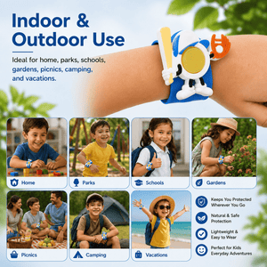 Safe-O-Kid Herbal Anti Mosquito Slap Band Baseball Design -