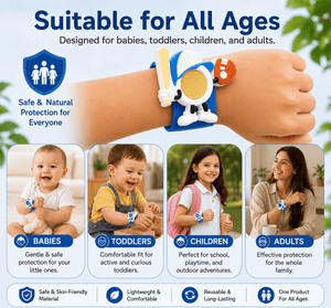 Safe-O-Kid Herbal Anti Mosquito Slap Band Baseball Design -