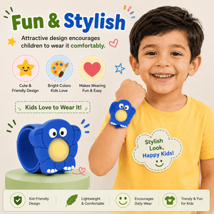 Safe-O-Kid Herbal Anti Mosquito Slap Band Elephant Design - Mosquito Repellant