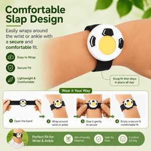 Safe-O-Kid Herbal Anti Mosquito Slap Band Football Design - Mosquito Repellant