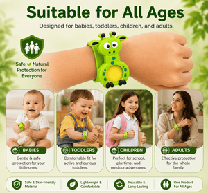Safe-O-Kid Herbal Anti Mosquito Slap Band Giraffe Design - Mosquito Repellant