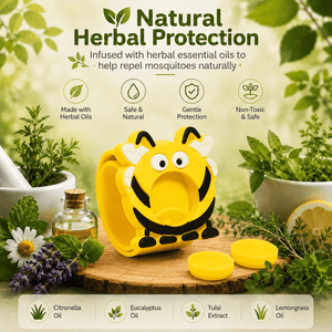 Safe-O-Kid Herbal Anti Mosquito Slap Band Honey Bee Design -