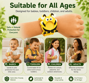 Safe-O-Kid Herbal Anti Mosquito Slap Band Honey Bee Design -